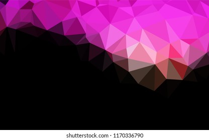 Dark Pink, Yellow vector hexagon mosaic texture. Colorful illustration in abstract style with gradient. A new texture for your design.