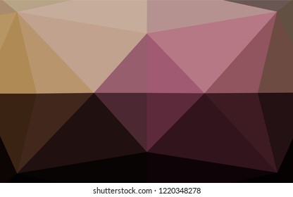 Dark Pink, Yellow vector hexagon mosaic cover. A vague abstract illustration with gradient. The completely new template can be used for your brand book.