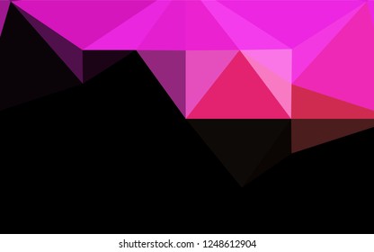 Dark Pink, Yellow vector hexagon mosaic cover. Colorful abstract illustration with gradient. A completely new template for your business design.