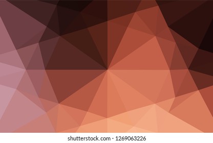 Dark Pink, Yellow vector hexagon mosaic texture. Colorful abstract illustration with gradient. The polygonal design can be used for your web site.