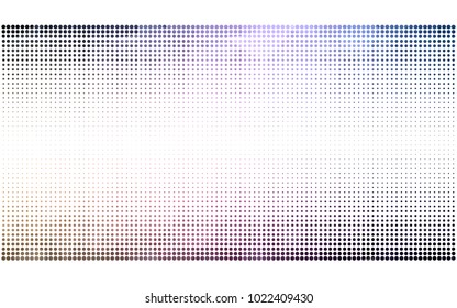 Dark Pink, Yellow vector illustration which consist of circles. Dotted gradient design for your business. Creative geometric background in halftone style with colored spots.