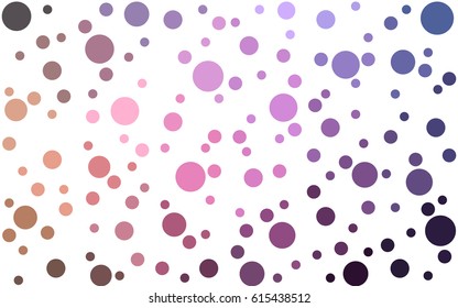 Dark Pink, Yellow vector illustration which consist of circles. Dotted gradient design for your business. Creative geometric background in halftone style with colored spots.