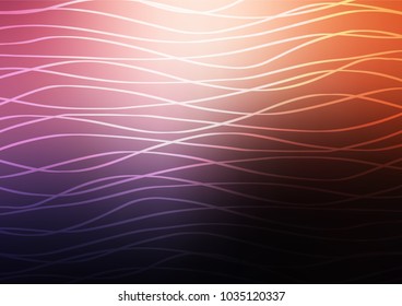 Dark Pink, Yellow vector indian curved pattern. Geometric doodle illustration in Origami style with gradient. The completely new template can be used for your brand book.