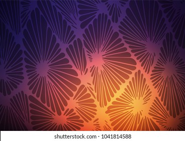 Dark Pink, Yellow vector indian curved texture. Ethnic elegant natural pattern with gradient. The pattern can be used for heads of websites and designs.