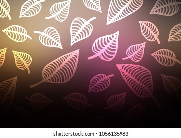 Dark Pink, Yellow vector indian curved pattern. Blurred decorative design in Indian style with Zen tangles. Hand painted design for web, wrapping, wallpaper.