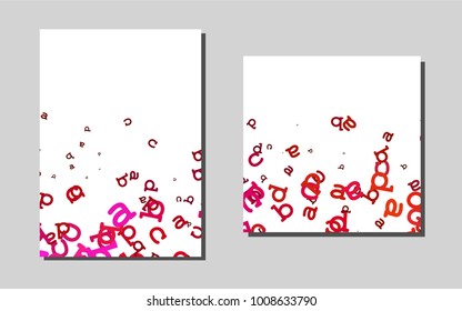 Dark Pink, Yellow vector layout for Leaflets. Abstract booklet on colored background with gradient. Pattern can be used as a template for calendars.