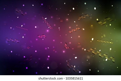 Dark Pink, Yellow vector layout with festival confetti. Confetti on blurred abstract background with colorful gradient. The template can be used as a background for postcards.