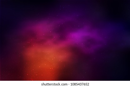 Dark Pink, Yellow vector layout with cosmic stars. Glitter abstract illustration with colorful cosmic stars. Pattern for astrology websites.