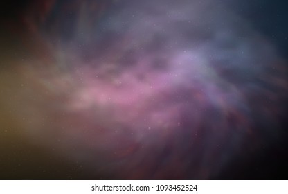 Dark Pink, Yellow vector layout with cosmic stars. Shining colored illustration with bright astronomical stars. Smart design for your business advert.