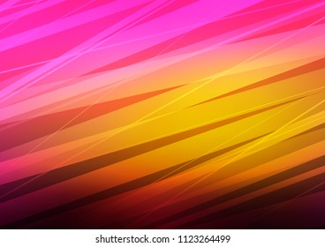 Dark Pink, Yellow vector layout with flat lines. Modern geometrical abstract illustration with staves. The pattern can be used for busines ad, booklets, leaflets