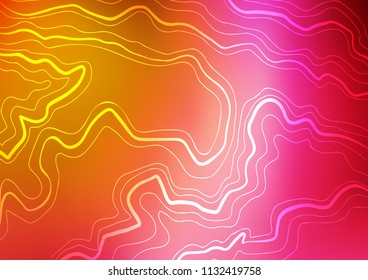 Dark Pink, Yellow vector layout with flat lines. Decorative shining illustration with lines on abstract template. The pattern can be used for websites.