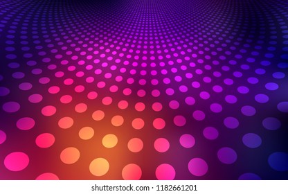 Dark Pink, Yellow vector layout with circle shapes. Beautiful colored illustration with blurred circles in nature style. Pattern can be used as texture of wallpapers.