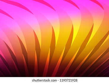 Dark Pink, Yellow vector layout with flat lines. Lines on blurred abstract background with gradient. Smart design for your business advert.
