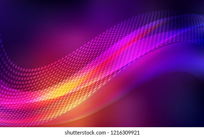 Dark Pink, Yellow vector layout with circles, lines. Illustration with set of colorful abstract circles and lines. Pattern for futuristic ad, booklets.