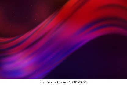 Dark Pink, Yellow vector layout with cosmic stars. Glitter abstract illustration with colorful cosmic stars. Best design for your ad, poster, banner.