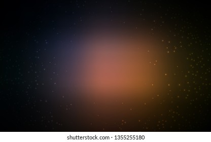 Dark Pink, Yellow vector layout with cosmic stars. Space stars on blurred abstract background with gradient. Template for cosmic backgrounds.