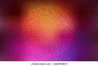 Dark Pink, Yellow vector layout with cosmic stars. Blurred decorative design in simple style with galaxy stars. Pattern for astronomy websites.