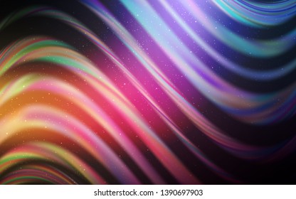 Dark Pink, Yellow vector layout with cosmic stars. Shining illustration with sky stars on abstract template. Best design for your ad, poster, banner.