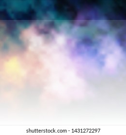 Dark Pink, Yellow vector layout with cloudscape. Abstract colorful clouds on gradient illustration. Template for landing pages.