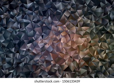 Dark Pink, Yellow vector layout with lines, triangles. Illustration with set of colorful triangles. Template for wallpapers.