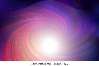 Dark Pink, Yellow vector layout with cosmic stars. Shining colored illustration with bright astronomical stars. Template for cosmic backgrounds.