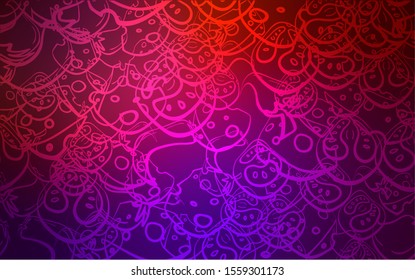 Dark Pink, Yellow vector layout with restaurant food. Glitter abstract sketch with gourmet food. Pattern for ad, booklets, leaflets of restaurants.