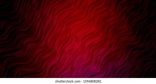 Dark Pink, Yellow vector layout with curves. Abstract gradient illustration with wry lines. Pattern for websites, landing pages.