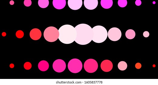 Dark Pink, Yellow vector layout with circle shapes. Illustration with set of shining colorful abstract spheres. Design for your commercials.