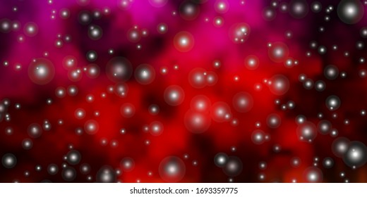 Dark Pink, Yellow vector layout with bright stars. Modern geometric abstract illustration with stars. Theme for cell phones.