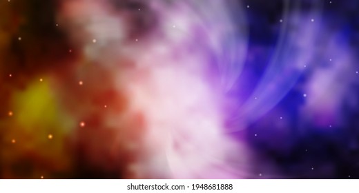 Dark Pink, Yellow vector layout with bright stars. Blur decorative design in simple style with stars. Best design for your ad, poster, banner.