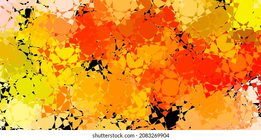 Dunkelrosa, gelbe Vektorgrafik mit Dreiecksformen. Einfaches Design im abstrakten Stil mit Dreiecken, Linien. Design für Ihre Bildschirmhintergründe.