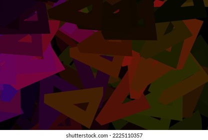 Dark Pink, Yellow vector layout with lines, triangles. Glitter abstract illustration with triangular shapes. Background for a cell phone.