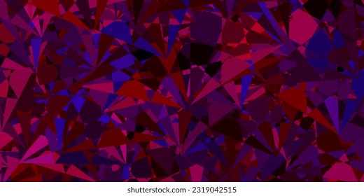 Dark Pink, Yellow vector layout with triangle forms. Web material illustration with colorful abstract triangles. Design for your wallpapers.
