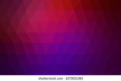Dark Pink, Yellow vector Low poly crystal background. Polygon design pattern. Low poly illustration, low polygon background.