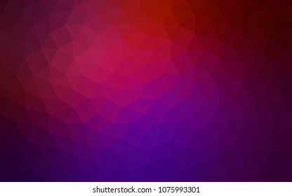 Dark Pink, Yellow vector Low poly crystal background. Polygon design pattern. Low poly illustration, low polygon background.