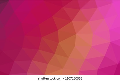 Dark Pink, Yellow vector low poly template. A sample with polygonal shapes. Brand new style for your business design.