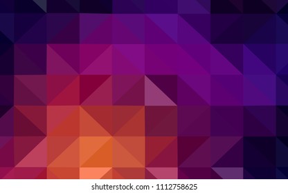 Dark Pink, Yellow vector low poly cover. Shining polygonal illustration, which consist of triangles. New template for your brand book.