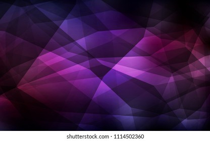 Dark Pink, Yellow vector low poly layout. Colorful illustration in polygonal style with gradient. Triangular pattern for your design.