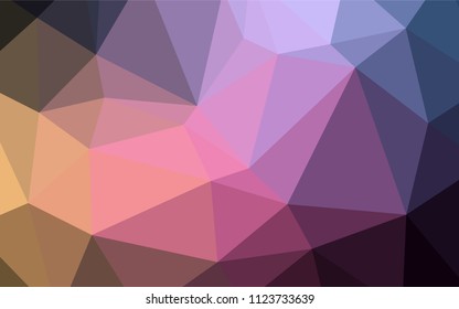 Dark Pink, Yellow vector low poly layout. Creative geometric illustration in Origami style with gradient. The template for cell phone's backgrounds.