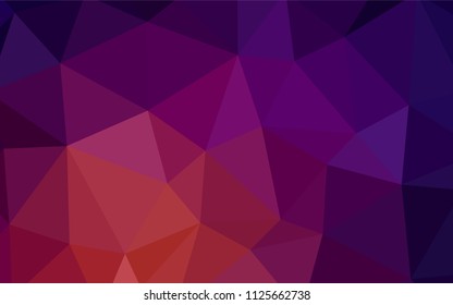 Dark Pink, Yellow vector low poly texture. Colorful illustration in abstract style with triangles. New template for your brand book.