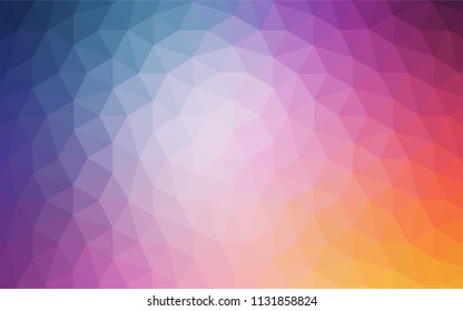 Dark Pink, Yellow vector low poly cover. Elegant bright polygonal illustration with gradient. Best triangular design for your business.