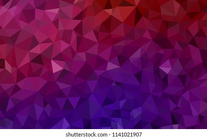 Dark Pink, Yellow vector low poly texture. Colorful illustration in abstract style with triangles. A new texture for your web site.
