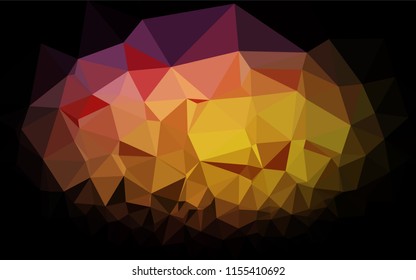 Dark Pink, Yellow vector low poly layout. A completely new color illustration in a vague style. The completely new template can be used for your brand book.