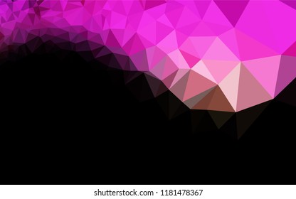 Dark Pink, Yellow vector low poly cover. Colorful illustration in abstract style with gradient. A new texture for your design.