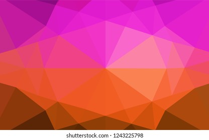 Dark Pink, Yellow vector low poly cover. Glitter abstract illustration with an elegant design. The polygonal design can be used for your web site.