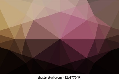 Dark Pink, Yellow vector low poly layout. Brand new colored illustration in blurry style with gradient. A new texture for your design.