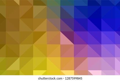 Dark Pink, Yellow vector low poly texture. Colorful illustration in abstract style with triangles. A new texture for your web site.