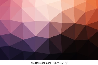 Dark Pink, Yellow vector low poly texture. A sample with polygonal shapes. Brand new design for your business.