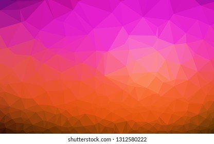 Dark Pink, Yellow vector low poly cover. Brand new colorful illustration in with gradient. Template for a cell phone background.