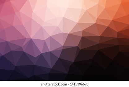 Dark Pink, Yellow vector low poly layout. Colorful illustration in Origami style with gradient.  New texture for your design.